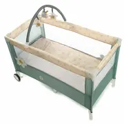 Patut pliant, Jane, Duo Level, Cu roti, Cu arcada cu jucarii, Geanta de transport, Cu doua nivele, Conform standardelor europene EN 716-1:2017+AC:2019EN 16890:2017 + A1:2021, Mist BYN8420421092989