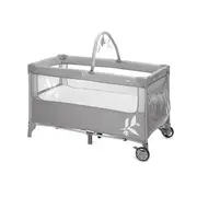 Patut pliant, Jane, Duo Level, Cu roti, Cu arcada cu jucarii, Geanta de transport, Cu doua nivele, Conform standardelor europene EN 716-1:2017+AC:2019EN 16890:2017 + A1:2021, Mist BYN8420421092989