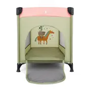 Patut pliant, Petite&Mars, Koot, 120 x 60 cm, Cu roti, Functie de tarc, Pliere compacta, Include geanta de transport, Intrare laterala cu fermoar, Pereti din plasa, Pana la 15 kg, 0-30 luni, Boho BYN921484