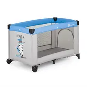 Patut pliant, Petite&Mars, Koot, 120 x 60 cm, Cu roti, Functie de tarc, Pliere compacta, Include geanta de transport, Intrare laterala cu fermoar, Pereti din plasa, Pana la 15 kg, 0-30 luni, Gri BYN921482