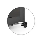 Patut pliant, Petite&Mars, Nyja, 120 x 60 cm, Cu roti, Functie de tarc, Pliere compacta, Include geanta de transport, Intrare laterala cu fermoar, Pereti din plasa, Pana la 15 kg, 0-30 luni, Gri BYN923486