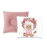 Perna bebelus, MimiNu, Profilata, Cu doua fete, Cu functie anti-soc, Pufoasa, Din catifea si bumbac, Materiale certificate Oeko Tex Standard 100, 23x26 cm, Velvet Betty BYN6426972032162