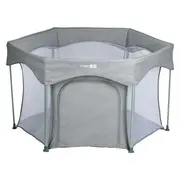 Tarc de joaca, FreeON, Hexagon, Pliabil, Intrare cu fermoar, Cu geanta de transport, 117 x 74 cm, Grey BYN88353