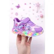 Adidasi mov cu luminite pentru fetite ponei adt-19-1