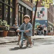 Bicicleta/tricicleta, Petite&Mars, 3 in 1, Multifunctionala, Cu/fara pedale, Ghidon directionabil, Sa reglabila pe inaltime, 2.3 kg, Pana la 25 kg, 12-36 luni, Albastru BYN614837