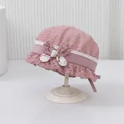 Boneta roz pudra din dantela - elegance mdhat389