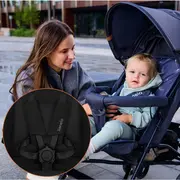 Carucior sport, Lionelo, Elia, Cu plasa de tantari, Suport de picioare reglabil, Spatar ajustabil in 4 pozitii, Capotina XXL, Pliere tip umbrela, Capacitate 15 kg, 6 luni+, EN 1888, Negru BYNLO-ELIA_BLACK_ONYX