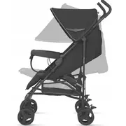 Carucior sport, Lionelo, Elia, Cu plasa de tantari, Suport de picioare reglabil, Spatar ajustabil in 4 pozitii, Capotina XXL, Pliere tip umbrela, Capacitate 15 kg, 6 luni+, EN 1888, Negru BYNLO-ELIA_BLACK_ONYX