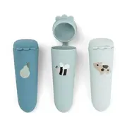 Forme pentru inghetata Done by Deer silicon set 3 buc Dotti Blue