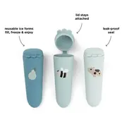 Forme pentru inghetata Done by Deer silicon set 3 buc Dotti Blue