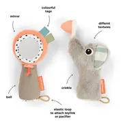 Jucarie senzoriala zornaitoare Done by Deer cu oglinda Celebration