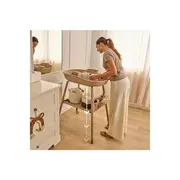 Masuta de infasat, Lionelo, Rosie, Cu saltea de infasat inclusa si roti, Spatiu pentru depozitare, Reglabila pe inaltime, Sustine 11 kg, 65x78x100 cm, 0 luni+, Bej BYNLO-ROSIE_BEIGE_SAND