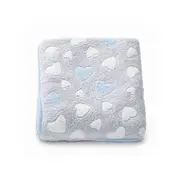 Paturica bebe, New Baby, 80x90 cm, Pufoasa, Blue Heart BYN59506