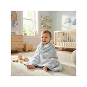 Paturica bebe, New Baby, 80x90 cm, Pufoasa, Blue Heart BYN59506