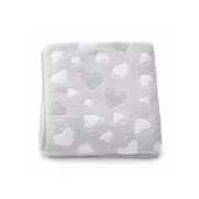 Paturica bebe, New Baby, 80x90 cm, Pufoasa, Grey Heart BYN59507