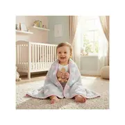 Paturica bebe, New Baby, 80x90 cm, Pufoasa, Grey Heart BYN59507