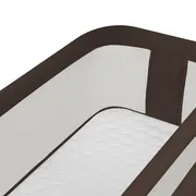 Patut co-sleeper, Lionelo, Pari, Multifunctional, Cu leganare, Reglabil in 6 pozitii pe inaltime, Saltea cu densitate T25, Geanta transport, 84x48x70-80 cm, Maro BYNLO-PARI_BROWN_CHOCOLATE
