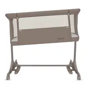 Patut co-sleeper, Lionelo, Pari, Multifunctional, Cu leganare, Reglabil in 6 pozitii pe inaltime, Saltea cu densitate T25, Geanta transport, 84x48x70-80 cm, Taupe BYNLO-PARI_BEIGE_TAUPE