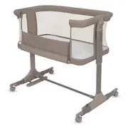 Patut co-sleeper, Lionelo, Pari, Multifunctional, Cu leganare, Reglabil in 6 pozitii pe inaltime, Saltea cu densitate T25, Geanta transport, 84x48x70-80 cm, Taupe BYNLO-PARI_BEIGE_TAUPE