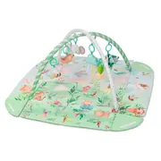 Salteluta interactiva, Lionelo, Inga, 7 jucarii senzoriale, detasabile, fosnaitoare, 116x112 cm, Lavabila la masina de spalat, Multicolor BYNLO-INGA_MULTICOLOR