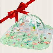 Salteluta interactiva, Lionelo, Inga, 7 jucarii senzoriale, detasabile, fosnaitoare, 116x112 cm, Lavabila la masina de spalat, Multicolor BYNLO-INGA_MULTICOLOR