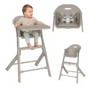 Scaun de masa, Lionelo, Beny, Suport de picioare si tavita ajustabile in 2 pozitii, Insertie moale, Centuri in 3 puncte, Asamblare rapida, Sustine 15 kg, 6 luni+, Bej BYNLO-BENY_BEIGE_SAND