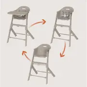 Scaun de masa, Lionelo, Beny, Suport de picioare si tavita ajustabile in 2 pozitii, Insertie moale, Centuri in 3 puncte, Asamblare rapida, Sustine 15 kg, 6 luni+, Bej BYNLO-BENY_BEIGE_SAND