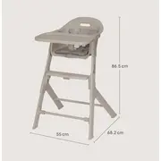 Scaun de masa, Lionelo, Beny, Suport de picioare si tavita ajustabile in 2 pozitii, Insertie moale, Centuri in 3 puncte, Asamblare rapida, Sustine 15 kg, 6 luni+, Bej BYNLO-BENY_BEIGE_SAND