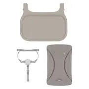 Scaun de masa, Lionelo, Beny, Suport de picioare si tavita ajustabile in 2 pozitii, Insertie moale, Centuri in 3 puncte, Asamblare rapida, Sustine 15 kg, 6 luni+, Bej BYNLO-BENY_BEIGE_SAND