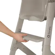 Scaun de masa, Lionelo, Beny, Suport de picioare si tavita ajustabile in 2 pozitii, Insertie moale, Centuri in 3 puncte, Asamblare rapida, Sustine 15 kg, 6 luni+, Bej BYNLO-BENY_BEIGE_SAND
