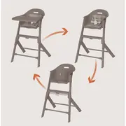 Scaun de masa, Lionelo, Beny, Suport de picioare si tavita ajustabile in 2 pozitii, Insertie moale, Centuri in 3 puncte, Asamblare rapida, Sustine 15 kg, 6 luni+, Taupe BYNLO-BENY_BEIGE_TAUPE