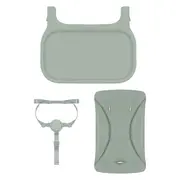 Scaun de masa, Lionelo, Beny, Suport de picioare si tavita ajustabile in 2 pozitii, Insertie moale, Centuri in 3 puncte, Asamblare rapida, Sustine 15 kg, 6 luni+, Verde BYNLO-BENY_GREEN_SAGE