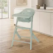 Scaun de masa, Lionelo, Beny, Suport de picioare si tavita ajustabile in 2 pozitii, Insertie moale, Centuri in 3 puncte, Asamblare rapida, Sustine 15 kg, 6 luni+, Verde BYNLO-BENY_GREEN_SAGE