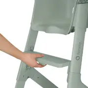 Scaun de masa, Lionelo, Beny, Suport de picioare si tavita ajustabile in 2 pozitii, Insertie moale, Centuri in 3 puncte, Asamblare rapida, Sustine 15 kg, 6 luni+, Verde BYNLO-BENY_GREEN_SAGE