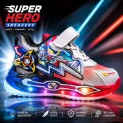 Adidasi super hero cu luminite pentru baieti adt-59