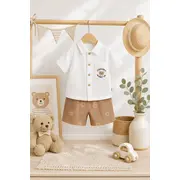 Citir, set pantalonasi si camasuta alba ursuleti bbe7277-1