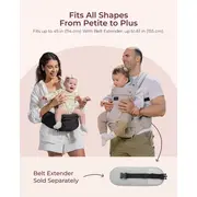 Marsupiu Momcozy cu sezut Mesh respirabil Grey