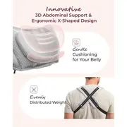 Marsupiu Momcozy cu sezut Mesh respirabil Grey