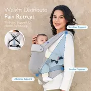 Marsupiu nou nascut Momcozy Air Mesh Grey