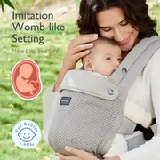 Marsupiu nou nascut Momcozy Air Mesh Grey