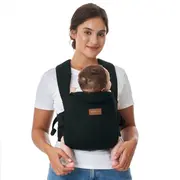 Marsupiu nou nascut Momcozy WeeSnug bumbac Black