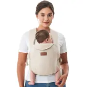 Marsupiu nou nascut Momcozy WeeSnug bumbac Khaki