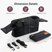 Organizator pentru carucior Momcozy cu suporturi pentru pahare