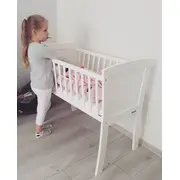 Patut Mic, Co-sleeping Din Lemn, Alb 90 X 40 Cm Pjbbedside_alb01