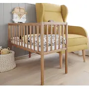Patut Mic, Co-sleeping Din Lemn, Classic Vintage Cu Saltea Cocos Spuma Cocos 90 X 40 X 7 Cm Pjbbedside_vintage