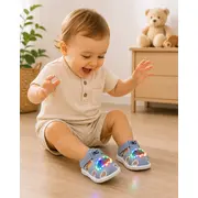 Sandalute cu masinuta cu luminite - masinuta colorata snd6