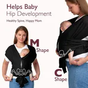 Sistem de purtare Momcozy tip wrap Black