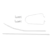 Baldachin Din Tul, Bear Heart Roz + Suport Universal Din Metal Pentru Patut  Set Complet 600x160 Cm Pjb68909+s