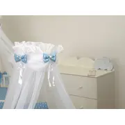 Baldachin Din Tul, Sky Bunny Blue + Suport Universal Din Metal Pentru Patut  Set Complet 600x160 Cm Pjb68684+s