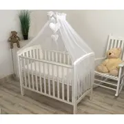Baldachin Din Tul Pentru Patut, 300x160 Cm, Cu Funda Cu Buline ,   Amy   Protectie, Confort Si Decor Elegant Pjb819